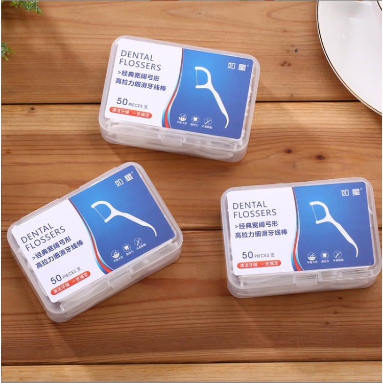 Hộp 50 Cây Tăm Chỉ Nha Khoa Dental Flossers Min Shop