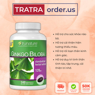 Ginkgo 340 viên, ginkgo biloba viên uống bổ não mỹ