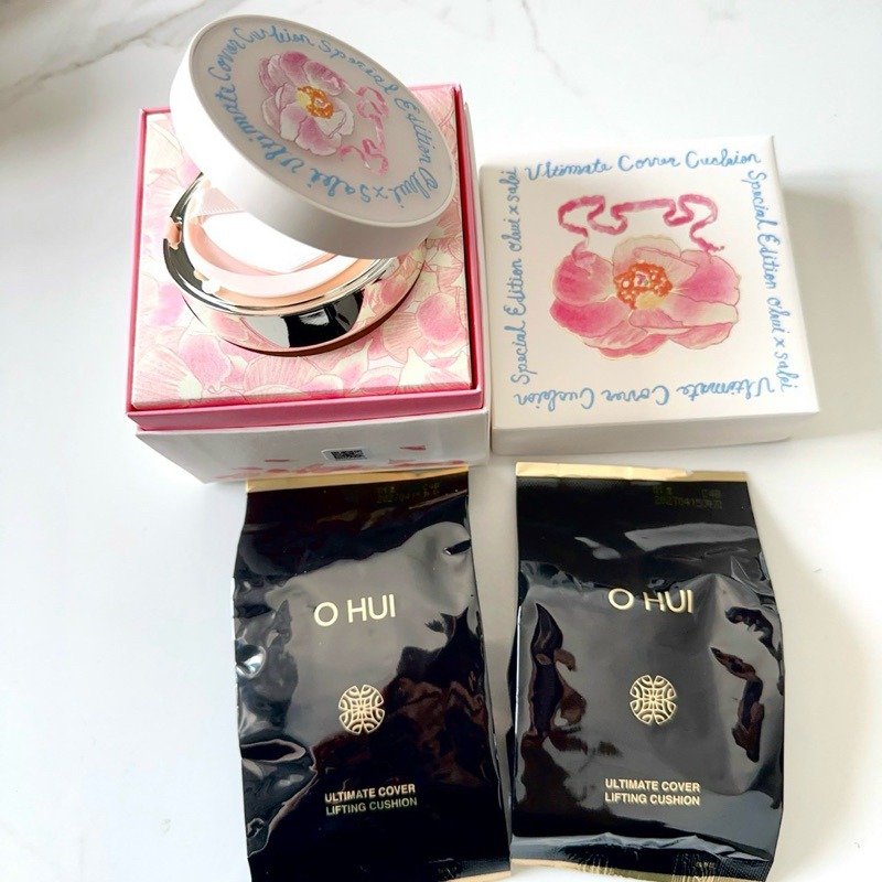 (Nội địa Hàn k tem DATE 2027)- Set phấn nước Ohui ultimate cover lifting cushion