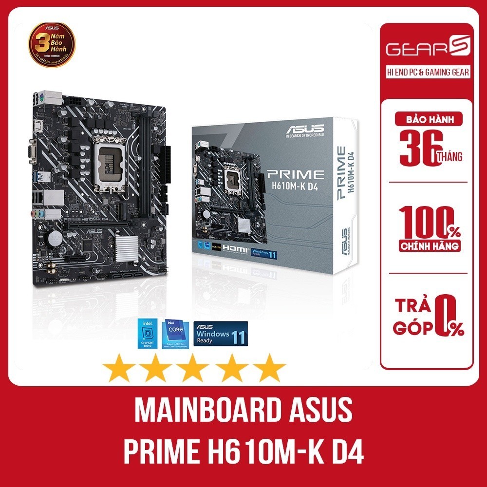 [FULL VAT] Mainboard Asus Prime H610M-K - Bảo hành 36 Tháng