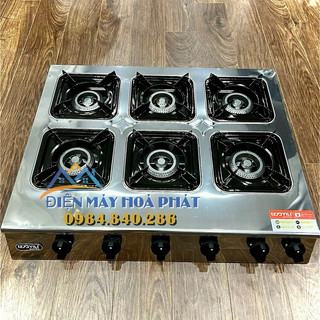 Bếp ga 6 họng - Bếp gas 6 lò - Bếp gas 6 cửa loại 1 (sử dụng cho mỳ cay, cơm niêu...)