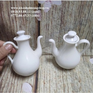 Bình nước chấm sứ minh long - bình đựng nước chấm minh long