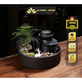 Thác nước phong thủy, tiểu cảnh thác nước, phụ kiện trang trí nhà của phong thủy
