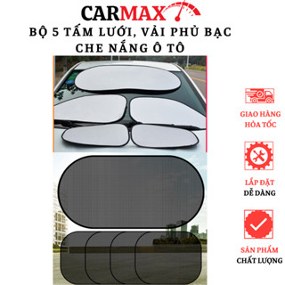 Tấm che nắng ô tô dạng lưới, tấm che nắng vải phủ bạc ô tô gấp gọn tiện lợi CarMax