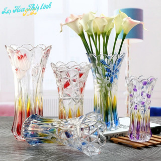Bình hoa thuỷ tinh vân kim cương cao cấp 20cm , lọ hoa thuỷ tinh, thuỷ tinh