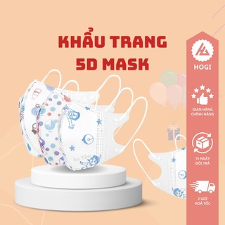  Khẩu trang trẻ em 5d mask 3 lớp kháng khuẩn bụi mịn và giọt bắn - Hogi Clothing HG21