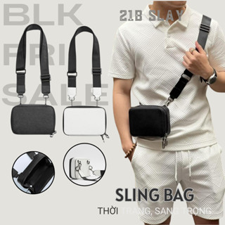 Túi đeo chéo nam nữ hộp vuông ZAR Slingbag Da Saffiano cao cấp chống nước nhiều ngăn tiện lợi sang trọng lịch sự