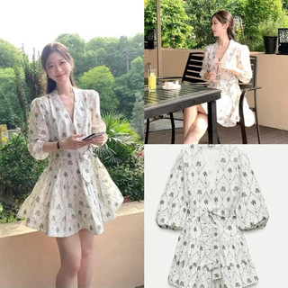 Váy Hoa Nhí Tay Bồng Cho Nữ Váy Hoa Mùa Hè
