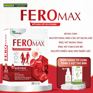 [ỐNG] FEROMAX - Bổ sung SẮT , VITAMIN - Cải thiện tình trang thiếu Máu do thiếu Sắt - Tăng miễn dịch, phát triển trí não