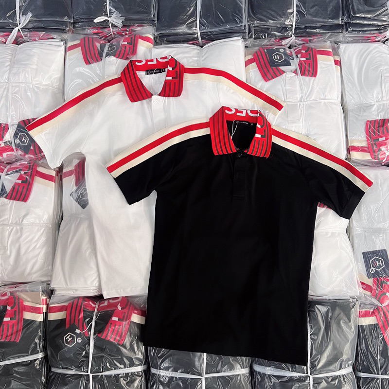 ÁO THUN POLO CỔ BẺ PHỐI HOẠ TIẾT PLTN