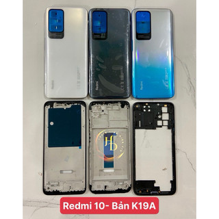Bộ vỏ Redmi 10 bản K19A zin đủ kính cam-khay sim