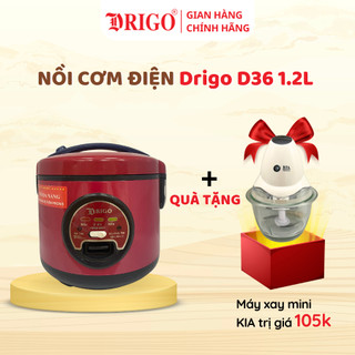 Nồi cơm điện Drigo D36 1.2L chính hãng, nồi cơm điện mini phù hợp cho sinh viên - Bảo Hành 12 tháng