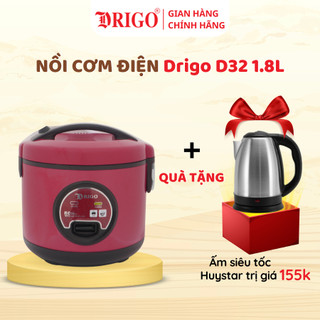 Nồi cơm điện DRIGO D32 1.8l , Lòng nồi dày dặn - Bảo hành 12 tháng
