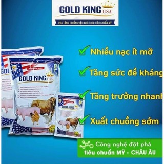1kg siêu vỗ béo goldking usa , vỗ béo siêu tốc cho gia súc - gia cầm