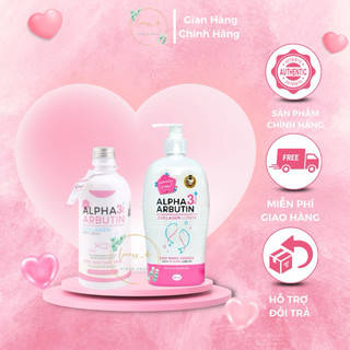 Combo tắm trắng da alpha arbutin 3+ plus collagen bath cream