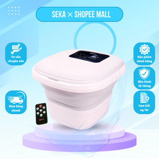 Bồn Ngâm Chân SEKA SK195,Chậu Massage Chân Gấp Gọn Con Lăn Tự Động Làm Nóng Và Giữ Ấm Nước Có Điều Khiển Cầm Tay
