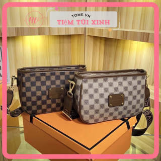 Túi Xách Đeo Chéo Nữ vải tote 2024 NEW kẻ sọc caro cá tính