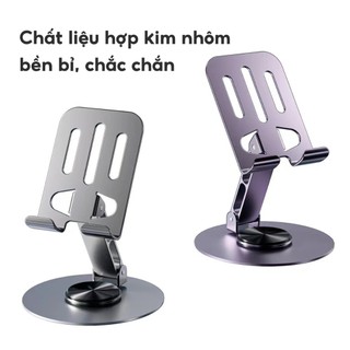  Giá Đỡ Điện Thoại iPad Máy Tính Bảng Hợp Kim Nhôm Xoay 360 Kệ Để Điện Thoại Xem Phim Livestream 