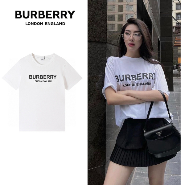 Áo Thun BURBERRY LONDON Form Rộng Tay Lỡ Vải Cotton 100% Cao Cấp , Áo Phông Nam Nữ Unisex