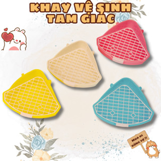 Khay vệ sinh tam giác cho Bọ Ú (Chuột lang) Thỏ Cảnh, Hamster khay vệ sinh cao cấp đầy đủ màu sắc