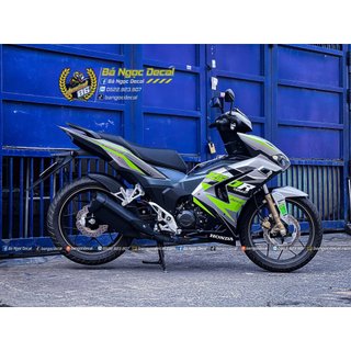 Tem rời rs150r xanh lá dán xe winner x v3 màu bạc xanh đen