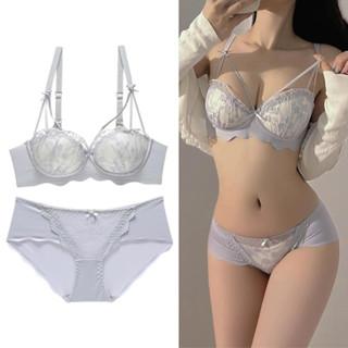 Bộ Đồ Lót Ren Nữ Áo Lót Su Ren Cao Cấp Thiết Kế Dây Chéo Cách Điệu Mềm Mại Nâng Vòng 1 Avalingerie DB0036