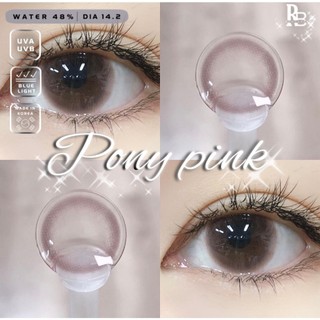 Kính Áp Tròng RUBYEYES Màu Hồng Pony Pink, Lens Mắt 0 Độ Màu Hồng BST BEARLENS 