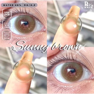Kính Áp Tròng RUBYEYES Màu Nâu Trà Sunny Brown, Lens Mắt Màu Nâu 0 Độ BST BEARLENS 