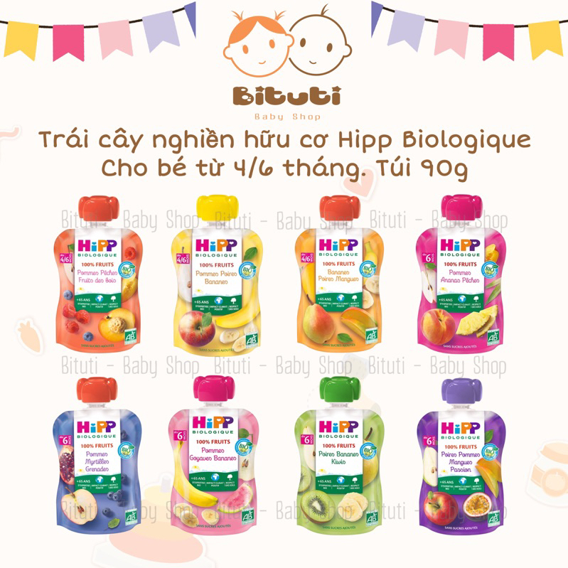  Trái cây hoa quả nghiền Hipp Pháp cho bé từ 4 tháng - hàng air Bituti Shop 