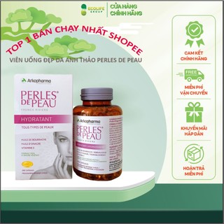 Viên uống tinh dầu hoa anh thảo và lưu ly, hỗ trợ làm đẹp da Arkopharma Perles de Peau 200 viên/ hộp