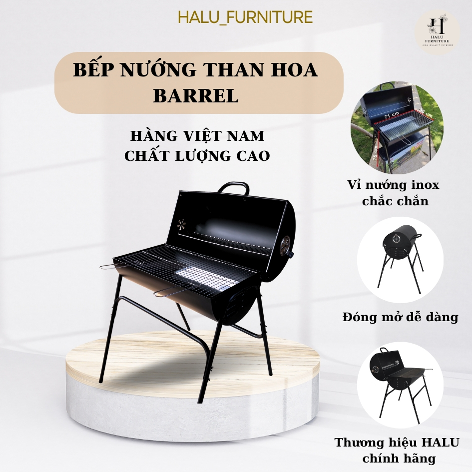 Bếp nướng than hoa ngoài trời dã ngoại, picnic cho gia đình, nướng thịt BBQ hàng xuất khẩu cao cấp