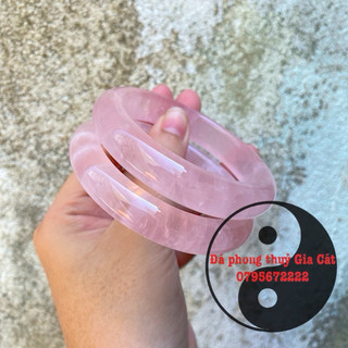 Vòng tay bản hẹ hồng to đẹp kiểm định