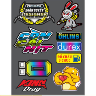 Bảng Logo dán xe - Sticker 3 lớp cao cấp - Tem dán xe, dán điện thoại, dán mũ bảo hiểm chống nước chống bay màu