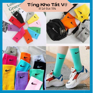 Tất nike cao cổ, vớ nike nam nữ thể thao nhiều màu dễ phối đồ