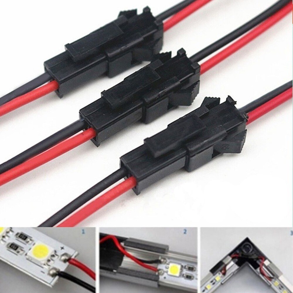 ComBo 5 Cặp Rắc ( Đực + Cái ) Dùng Để Nối Dây SM-2P 2.54mm Rắc 2 Chân Dài 30Cm