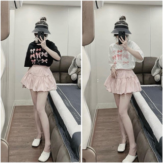 Set phông đính nơ kèm váy