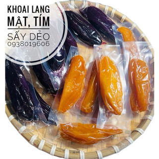 1kg 2 loại-khoai lang mật và khoai lang tím sấy dẻo