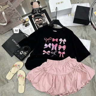 Set Phông Đính Nơ Kèm Váy