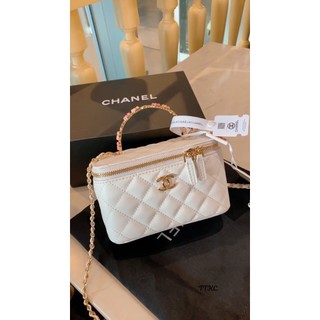 Túi cốp nữ Cha.nel size 18 fullbox lam châm da lì mịn