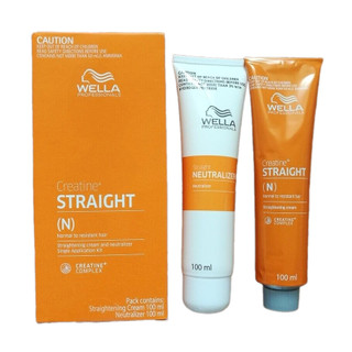 Bộ duỗi tóc Wella Creatine Straight 100ml x2 ( mới)