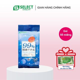 Khăn ướt khử trùng S Select Nhật Bản gói 50 miếng