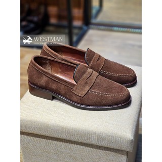Giày lười da lộn nam - suede penny loafer westman w0008dl