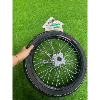 1 CÁI BÁNH CĂM TRƯỚC 14 INCH GẮN XE ĐIỆN ĐÙM KHẾ HOẶC ĐÙM DRAG FULL BẠC ĐAN ỐNG CHỈ VỎ CAMEL 60/90-14 TẶNG KÈM CHỤP CỐC