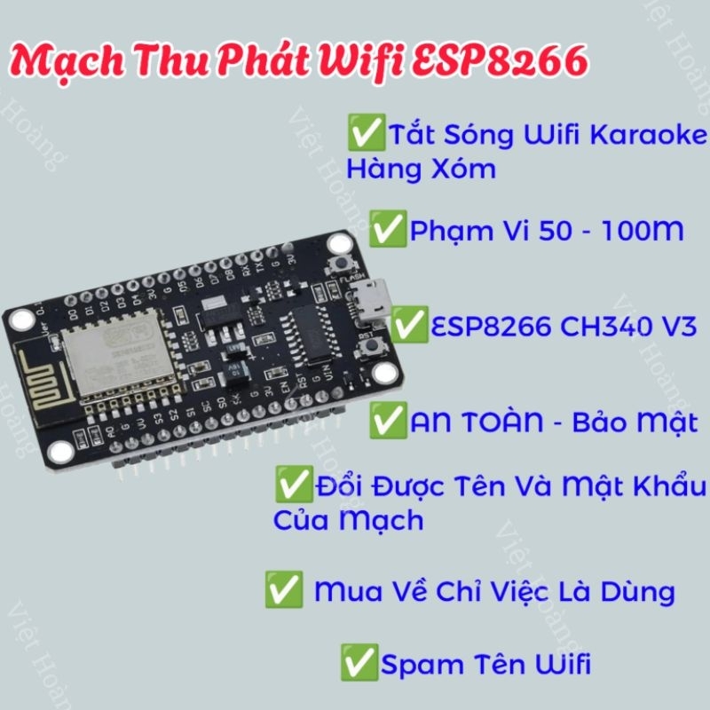 Mạch Thu Phát Wifi ESP8266 CH340 V3