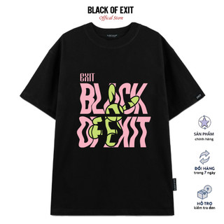 Áo thun unisex BLACK OF EXIT ThoWave phông tay lỡ nam nữ form rộng Local Brand