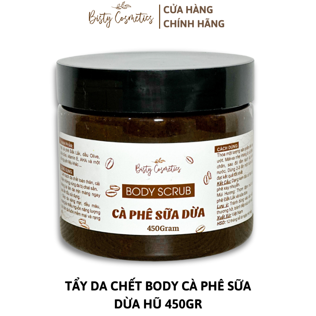 Tẩy Tế Bào Chết Body CÀ PHÊ SỮA DỪA 450G,Tẩy Da Chết Cà Phê Làm Sáng Da, Mịn Màng | BigBuy360 - bigbuy360.vn