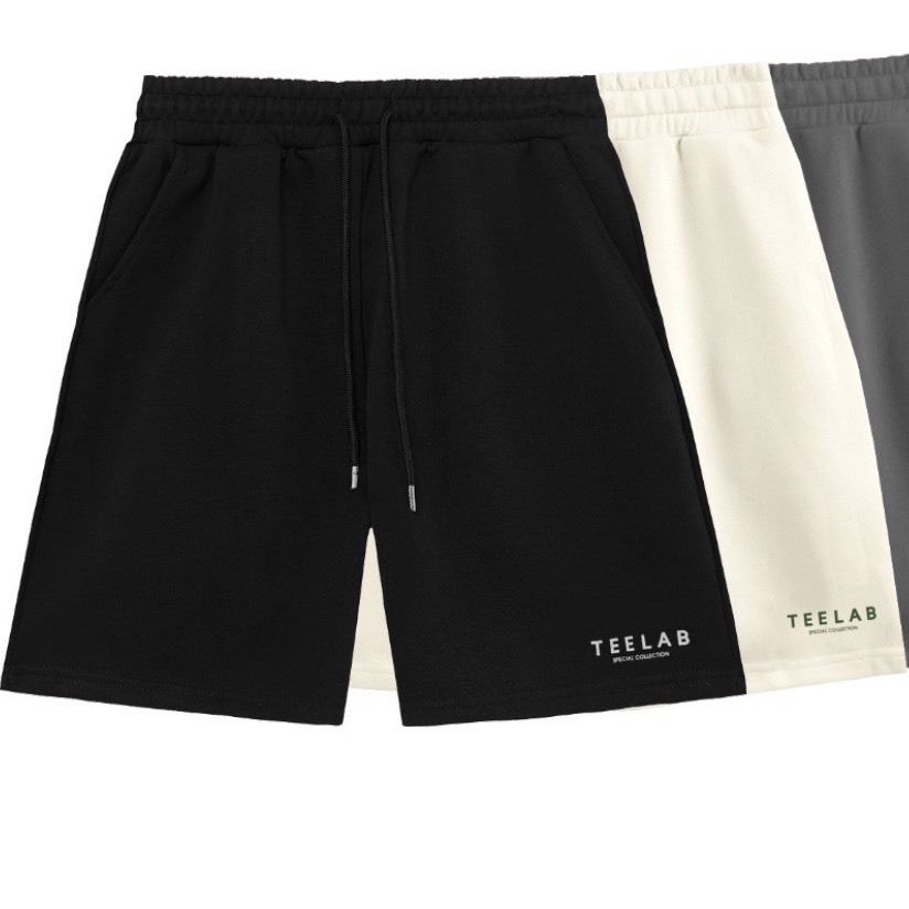 Quần Short Unisex Teelab Local Brand Vải Cotton Form Oversize Special Collection Premium