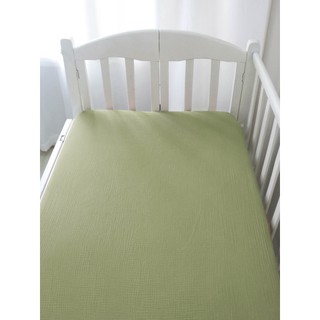 Ga cũi cho bé, draft ga trải nôi trẻ em dạng bo chun chất liệu muslin cao cấp thoáng khí thấm hút tốt an toàn cho da bé