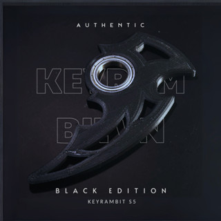 [AUTH] - Móc Khóa Xoay - Keyrambit S5 - Vòng Bi Thép Nhật - In 3D - Phiên Bản Trắng Đen