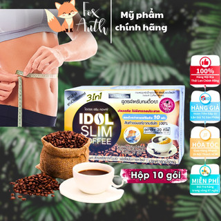 Cà phê Idol Slim+ 3in 1giảm cân, giảm mỡ cấp tốc an toàn và hiệu quả (1 hộp 10 gói ) - Sản phẩm chính hãng Thái Lan